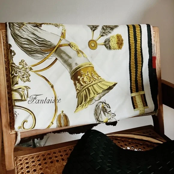 RARE Hermès Scarf 90 Vintage “Panache et Fantaisie” Carré 90 x 90 cm Circa 1959 - Picture 7 of 7